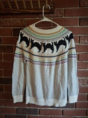 ModCloth white cat sweater